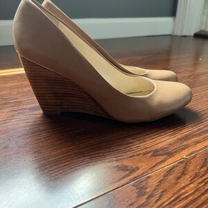 Franco Sarto Helio Cool Taupe Leather Wedge